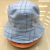 All-Cotton Tie-Dyed Plaid Spring and Summer Fashion All-Matching Sun-Proof Basin Hat, Both Sides Can Wear Reversible Fisherman Hat