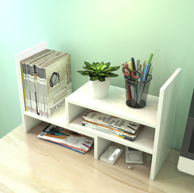 Simple Desktop Small Bookshelf Storage Rack Retractable Shelf Computer Desk Small Bookcase Office Storage Rack