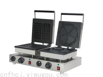 Factory Direct Sales Double-Headed Square Waffle Furnace Aluminum Plate English Muffin Waffle Machine in Stock Wholesale