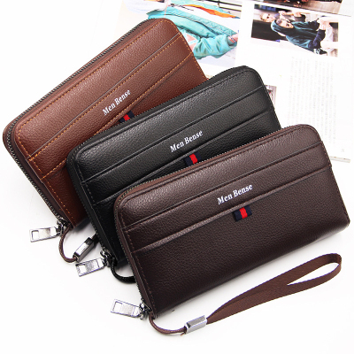 Factory Direct Supply New Casual Multi-Functional Men's Clutch Korean Style Business Wallet Long Zipper Phone Bag H