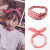 European and American New Women's Plaid Hair Band Cotton Cross Sports Face Washing Changeable Iron Wire Headband Hair Band Wholesale