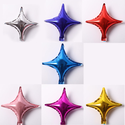 10-Inch Four-Angle Star Aluminum Film Balloon Birthday Party Decoration Wedding Background Layout XINGX Aluminum Foil Ball