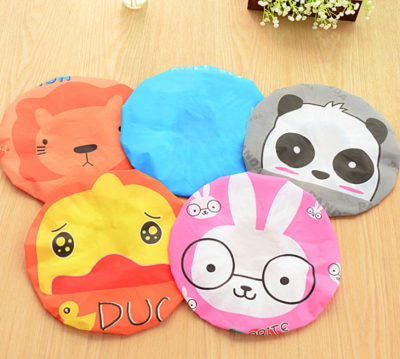 Cute Cartoon Children Bath Shower Cap Bathroom Bath Waterproof Shower Cap Shampoo Cap Adult Shower Cap