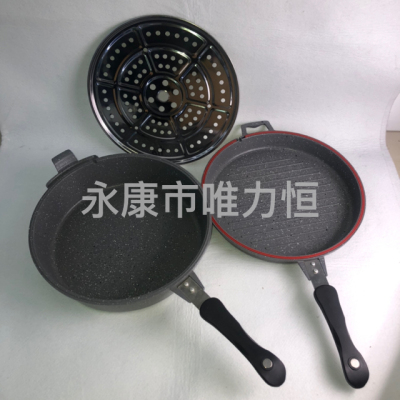 Double-Sided Pot Multi-Purpose Non-Stick Soup Pot and Baking Pan