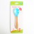 Silicone Spoon Bamboo Handle Baby Silicone Wooden Spoon Baby Food Supplement Spoon Bamboo Handle Spoon Wooden Handle