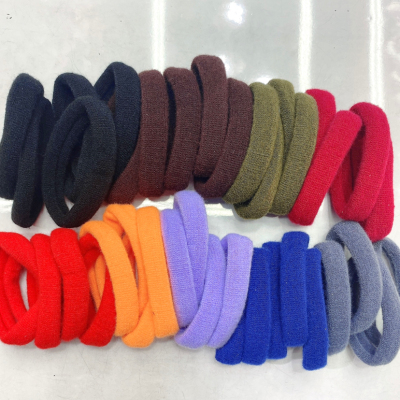 Factory Direct Sales Towel High Elastic Rubber Band Seamless Joint Ring Base Base Hair Band Korean Rubber Band Does Not Hurt Hair