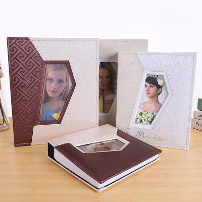 8-Inch Polygon Series Leather Album 100 Pieces 200 Pieces Album Insert Retro Wedding Storage Photo Album
