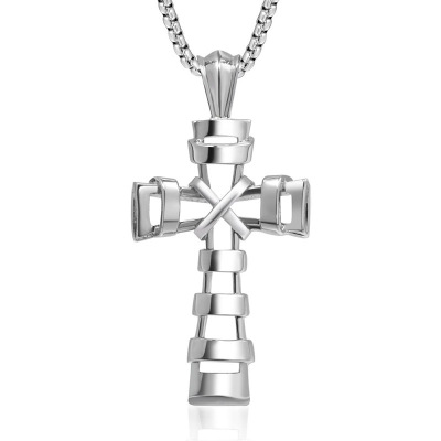 Jewelry Wholesale Cross Titanium Steel Pendant Trendy Men's Pendant Necklace Sp008