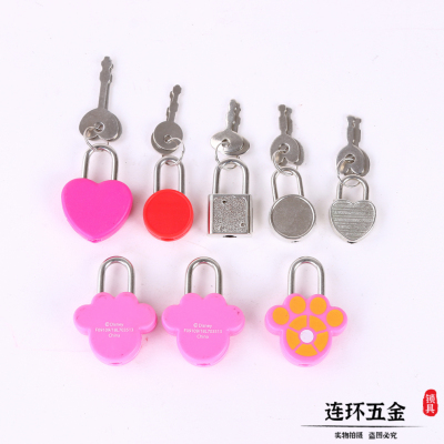 Mini Bags Band Key Padlock Cute Cartoon Children's Backpack Small Padlock Student Small Simple Box Lock