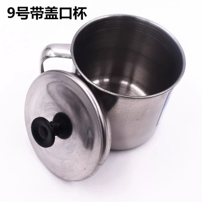 05 Thick Stainless Steel No. 10 Cup 410 with Magnetic Small Tea Container Kindergarten Children's Cups with Handle Cheap