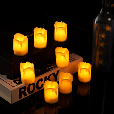 Lamp Wick One Tealight Simulation Tears LED Electronic Candle Light Easter Birthday Decoration Luminous Candle