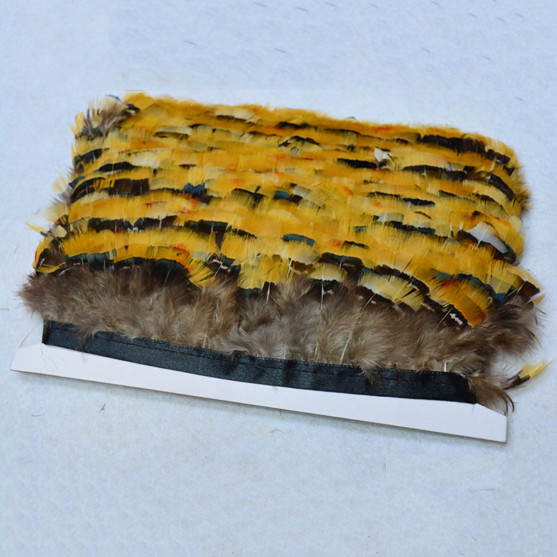 野鸡毛布边带羽毛裙边舞台道具表演用服装辅料