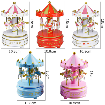Scenario Cake Decoration Carousel Music Box Sky City Music Box Decoration Creative Birthday Gift