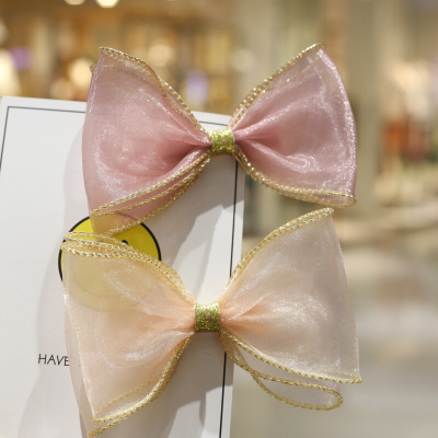 Korean Style Children's Hair Accessories Three-Dimensional Bow Hairpin for Girls Girls' Headdress Flower Little Clip Girls' Headdress Cute H