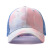 European and American New Outdoor Tie-Dyed Ponytail Colorful Personality Trendy Peaked Cap Female Mesh Cap Sun-Proof Baseball Cap Trendy