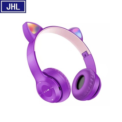 P47m Cat Ear Bluetooth Headset 4.0 Personality Modeling Wireless Earphones Mobile Phone Universal Foreign Trade Hot Sale.