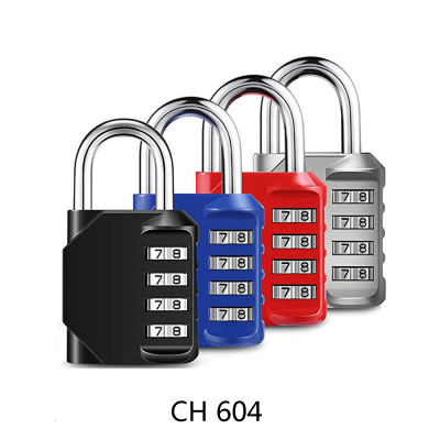 Amazon Cross-Border Supply 4-Digit Password Lock Gym Mechanical Lock Padlock with Password Required