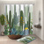 Cactus Series-Digital Printing-Toilet Floor Mat Three-Piece Bathroom Bathroom Non-Slip Floor Mat Absorbent Set