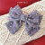 Spring and Summer New Elegant Korean Style Chiffon Three-Layer Floral Bow Spring Clip Ponytail Clip Side Clip Hair Accessories