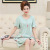 Middle-Aged and Elderly Nightdress Women's Pajamas Thin Short Sleeve Modal Cotton Silk Mid-Length over-the-Knee Mom's Homewear plus Size