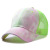 European and American New Outdoor Tie-Dyed Ponytail Colorful Personality Trendy Peaked Cap Female Mesh Cap Sun-Proof Baseball Cap Trendy