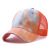 European and American New Outdoor Tie-Dyed Ponytail Colorful Personality Trendy Peaked Cap Female Mesh Cap Sun-Proof Baseball Cap Trendy