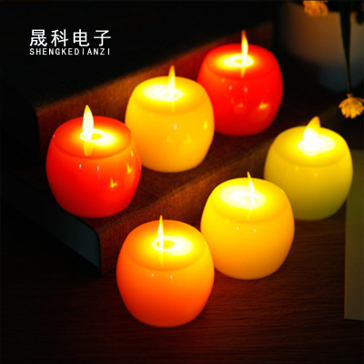 Electric Candle Lamp Simulation Apple Swing Christmas Party Decoration Wholesale Wedding Creative