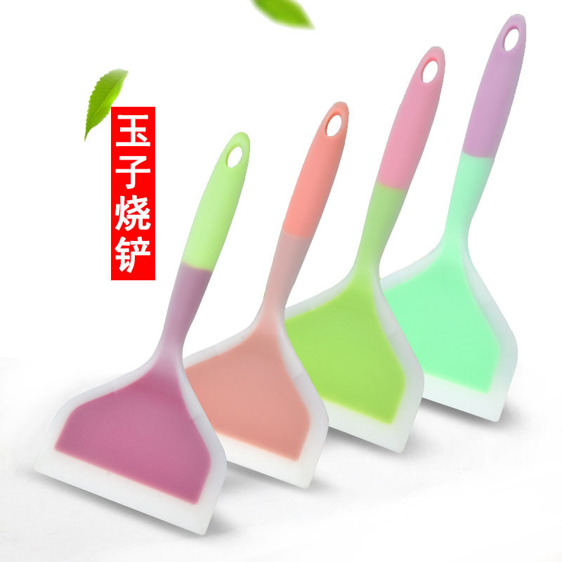 硅胶玉子烧铲子不粘锅小平底锅铲宽口披萨铲牛排不粘锅硅胶铲子