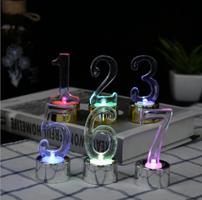 LED Electronic Birthday Digital Candle Light Creative Environmental Protection Gift Party Decoration Customization Wholesale