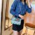 PU Internet-Famous and Vintage Snake Pattern Small Bag 2021 New Korean Fashion Girl Trendy Versatile Chain Crossbody Small Square Bag