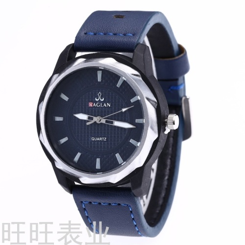 new raglan men‘s inter-color watch fashion personality luminous cross-border tread belt men‘s watch one-piece delivery