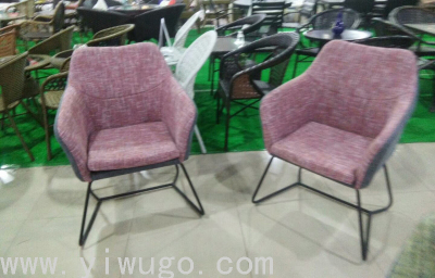 Hot Sale Negotiation Occasional Table and Chair Combination Single-Seat Sofa Chair Simple Fabric Dining Chair Household