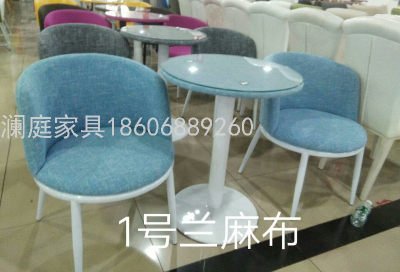 Internet Celebrity Balcony Small Table and Chair Tea Table Three-Piece Combination Fabric Small Stool Leisureand Chair