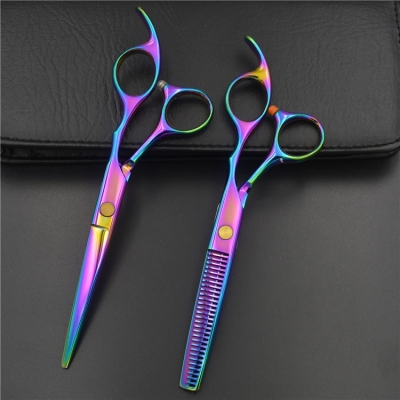 Hair Dressing Tool Amazon Hot Hairdressing Scissors Thinning Scissors Straight Snips Suit Color Scissors Paint Scissors