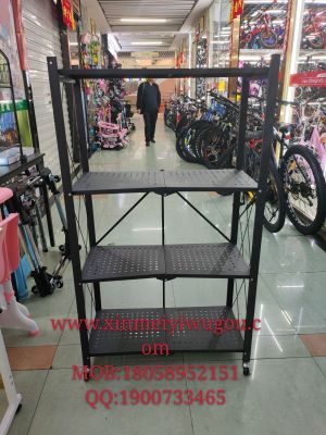 Folding Racks, Mobile Multi-Purpose Rack, Iron Rack, Kitchen Bowl Rack, Microwave Oven Rack