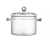 Double-Ear Transparent Glass Stew Pot Household Gas High Temperature Resistant Induction Cooker 14cm