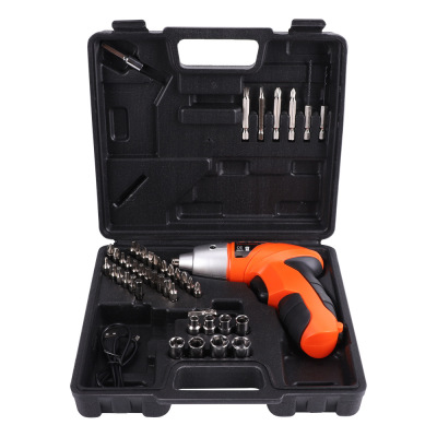 Household Electric Hand Drill Repair Tool Set Lithium Electric Screwdriver USB Cable Rechargeable Combination Set Toolbox