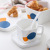 Blue Orange Series Bright Ceramic Tableware Western Cuisine Steak Plate Rice Bowl Soup Bowl Teapot Cup and Saucer