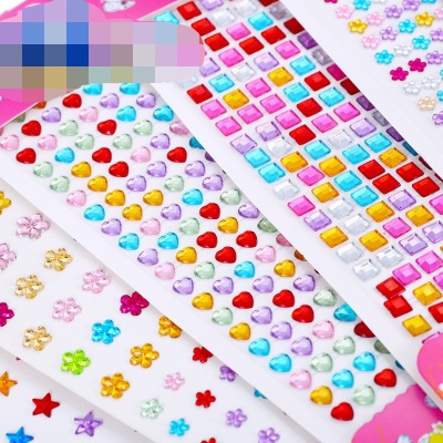Children's DIY Painting Decoration Acrylic Crystal Diamond Sticker Children's Toy Material in Stock Wholesale