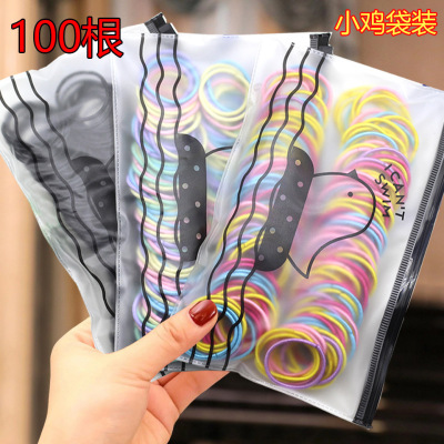 Korean Style Seamless Rubber Band Does Not Hurt Hair Girl's Hair Rope Children's Hair Band Hair Rope Candy-Colored Hair Tie Wholesale