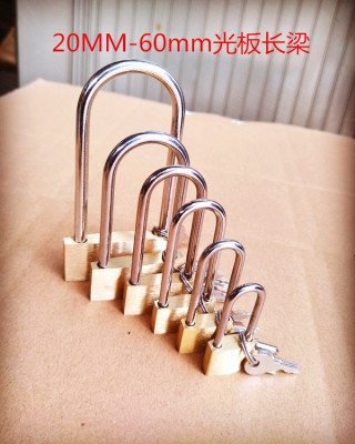 Factory Wholesale 20mm-60mm Thin Length Copper Padlock Square Small Copper Lock Stationery Lock Straight Padlock