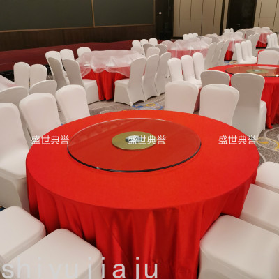 International Hotel Wedding Banquet Glass Turntable round Table Toughened Glass Turntable Banquet One-Piece Turntable