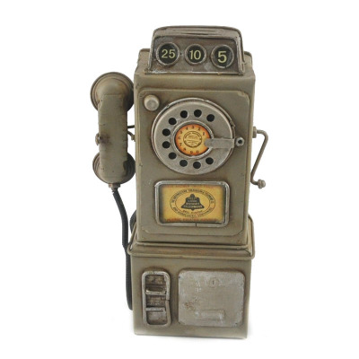 Iron Telephone Model Decoration European Simple Home Soft Decoration Accessories Theme Bar Cafe Display Props