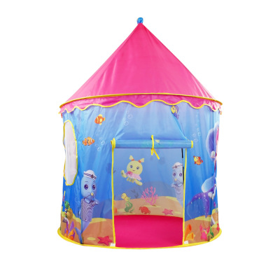 Cross-Border Children's Tent Yurt Cartoon Mermaid Ocean Spaceship Blue Sea Princess Game Toy House