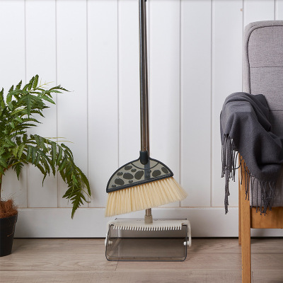 Household Plastic Broom Dustpan Set Combination Dustpan Cover Soft Fur Kitchen Living Room Broom Set