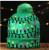 Christmas Decoration Flanging with Ball Knitted Hat with LED Colorful Dazzling Lamp Cap Woolen Cap Adult Children Hat Scarf