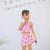 2021 New Split Princess Skirt Swimsuit Hot Spring Girls' Children's Sweet Printed Small Swimsuit 6-8 Years Old