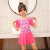 Korean Style One-Piece Princess Dress Short Sleeve Swimsuit Cute Girl Hot Spring Conservative Swimwear 6-10 Years Old