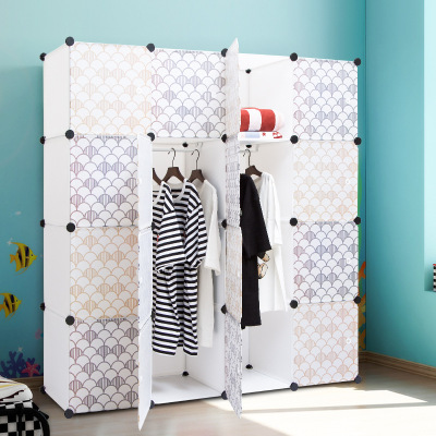 DIY Magic Piece Plastic Children's Combination Wardrobe Baby Clothes Storage Simple Bedroom Dorm Economical Shoe Cabinet