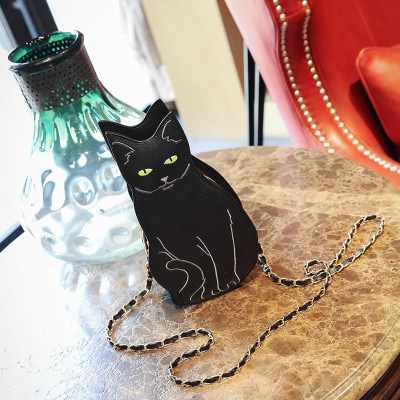 2020 Spring New Korean Style Street Shooting Kitten Women's Bag Fashion Personality Small Chain One Shoulder Bag Crossbody Women's Bag